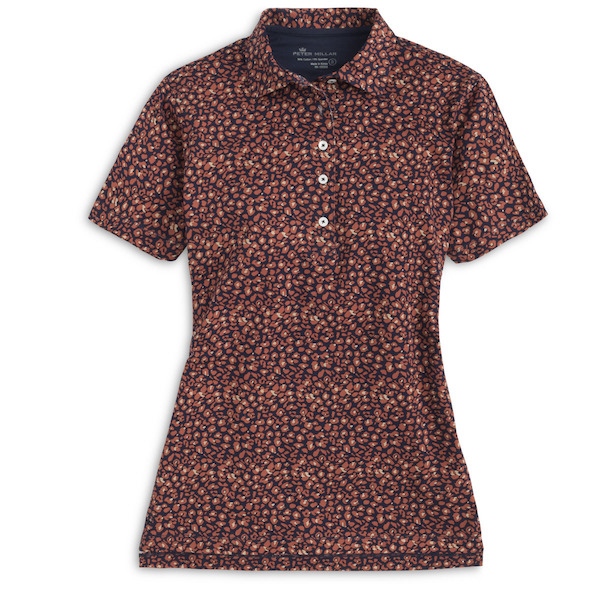 cheetah print golf polo